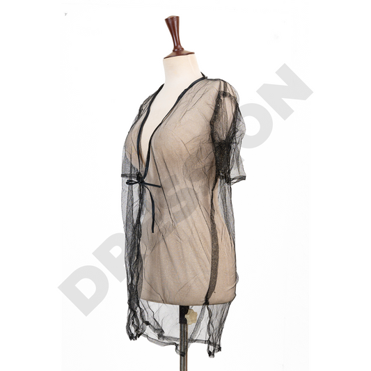 New Fashion Net Fabric Front Closure Gown for Women